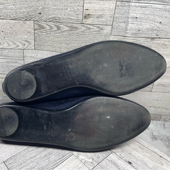 The Row mules Women 40/9.5M Blue Wool Fabric pointed Toe Comfort slippers Flats - Picture 12 of 16